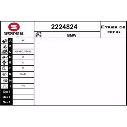 Тормозной суппорт EAI 2224824 0 7WMJ 3596404139103 2797553 изображение 0