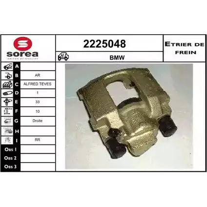 Тормозной суппорт EAI 2797633 2225048 J4 363T 3596404145906