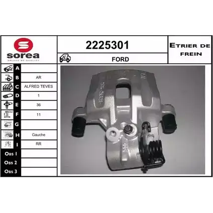 Тормозной суппорт EAI 2797862 3596404169001 2225301 8QHH 0HI
