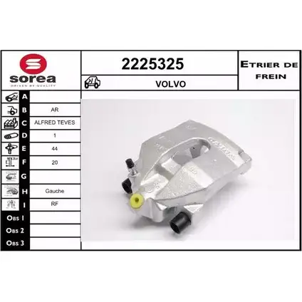 Тормозной суппорт EAI 3596404171202 71KD9H K 2225325 2797883 изображение 0