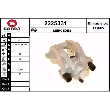 Тормозной суппорт EAI 2225331 SCA DLW2 2797889 3596404171806