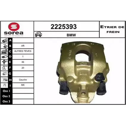 Тормозной суппорт EAI 2797950 L YY10V 2225393 3596404178003