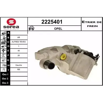 Тормозной суппорт EAI 9SCB 84 3596404178805 2797958 2225401