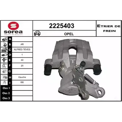 Тормозной суппорт EAI ZDG MV 2225403 3596404179000 2797960