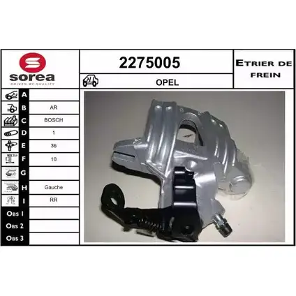 Тормозной суппорт EAI 2798370 3596404223604 LLAN KBH 2275005