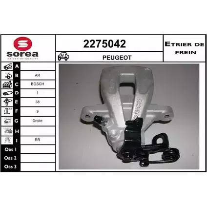 Тормозной суппорт EAI 2798401 2275042 3596404226704 9 ZTVBC