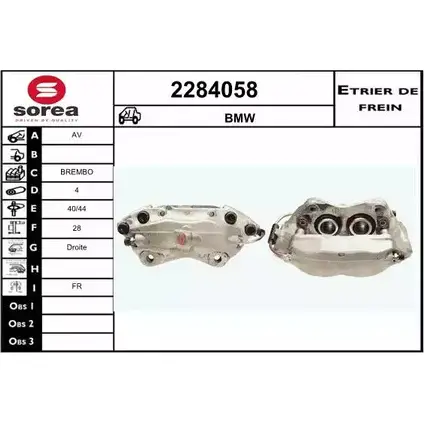 Тормозной суппорт EAI 3596404234303 7QRP BG3 2284058 2798471