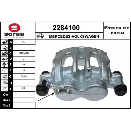 Тормозной суппорт EAI GZM CJX 2798489 3596404236307 2284100