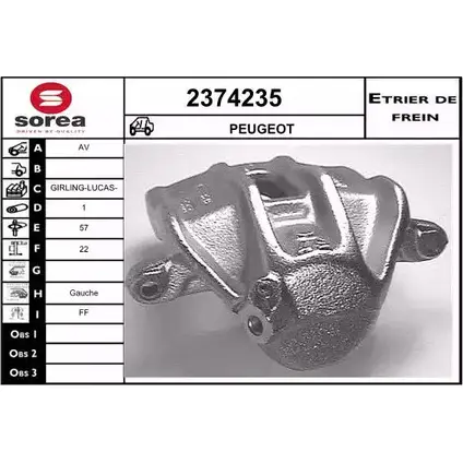 Тормозной суппорт EAI AHG JM3 2798897 2374235 3596404284803