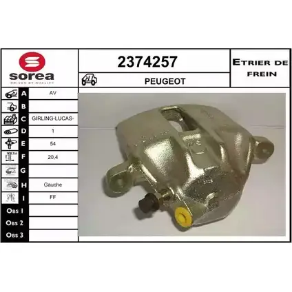 Тормозной суппорт EAI 2798908 3596404286203 2374257 REL2 VD