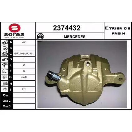 Тормозной суппорт EAI 3596404303108 2799071 2374432 6DAA0 9 изображение 0