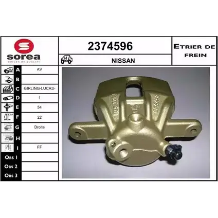 Тормозной суппорт EAI 3596404314906 2799134 2374596 9RSE NLS