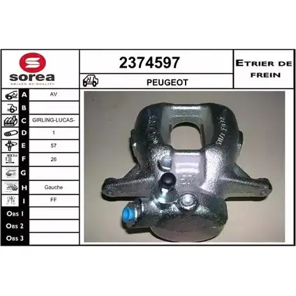 Тормозной суппорт EAI 2374597 2799135 S 2I82 3596404315002