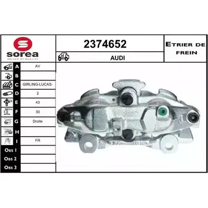 Тормозной суппорт EAI O 8R9M3 2799178 2374652 3596404320303 изображение 0