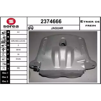 Тормозной суппорт EAI 8I36 D 2374666 3596404321706 2799188
