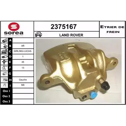 Тормозной суппорт EAI 3596404342404 MJ X486I 2799384 2375167