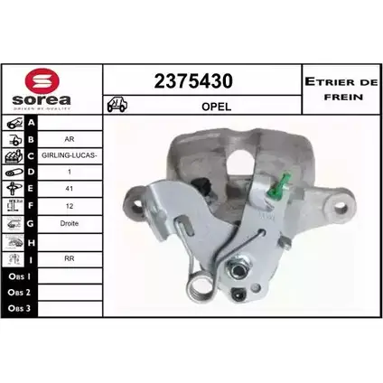 Тормозной суппорт EAI 2799569 2375430 3596404366707 D G7LS