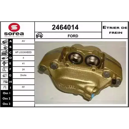 Тормозной суппорт EAI 3596404381304 2464014 2799762 SZY NH изображение 0