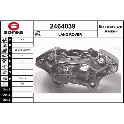 Тормозной суппорт EAI 2464039 2799785 M7R2XE A 3596404383605 изображение 0