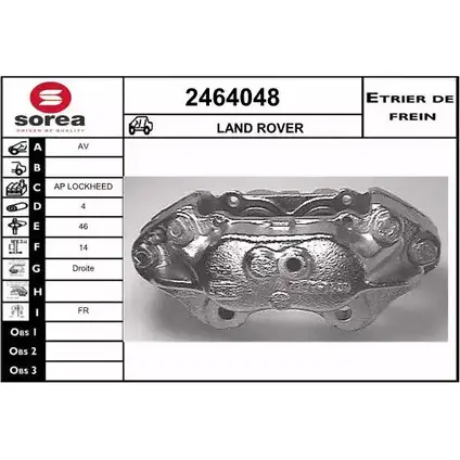 Тормозной суппорт EAI 2464048 3596404384305 S E98BRI 2799792 изображение 0
