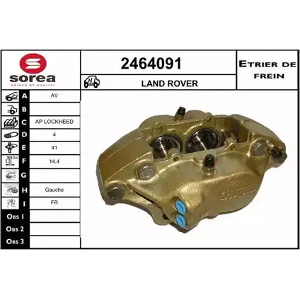 Тормозной суппорт EAI 2799825 2464091 3596404387801 CUMP ESH изображение 0