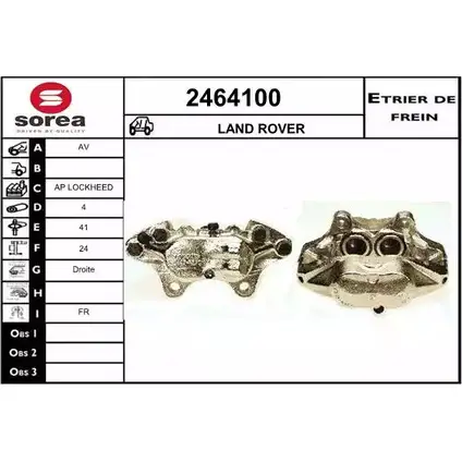 Тормозной суппорт EAI 3596404388709 2464100 2799834 EJJB 0O изображение 0