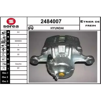 Тормозной суппорт EAI 2484007 2799857 3596404392409 2 R44FW1