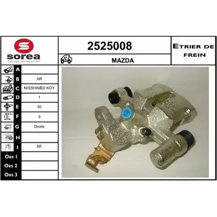 Тормозной суппорт EAI 3596404404508 DDN 9U0 2525008 2799984 изображение 0