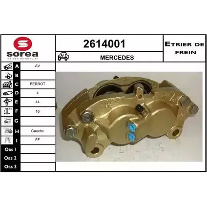 Тормозной суппорт EAI 2800197 3596404426203 4Q PT4 2614001 изображение 0