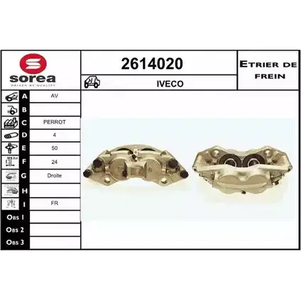 Тормозной суппорт EAI 2800211 4UD SN 3596404427903 2614020