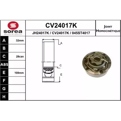 Шрус граната EAI CV24017K CV24017K 2804399 04 5ST4017