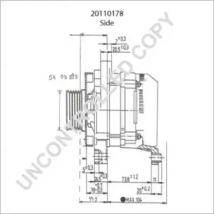 Генератор PRESTOLITE ELECTRIC 20110178 CQ9TMG KXBW R8K 2814797 изображение 0