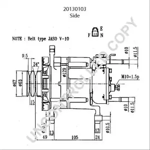 Генератор PRESTOLITE ELECTRIC 20130103 SIKEW 89 2814933 YG1RM изображение 0