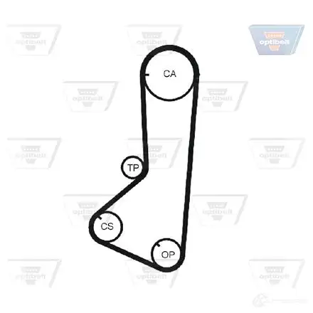 Ремень ГРМ OPTIBELT HR 76122 x 24 mm zrk1175 788585 AEQWAP изображение 2