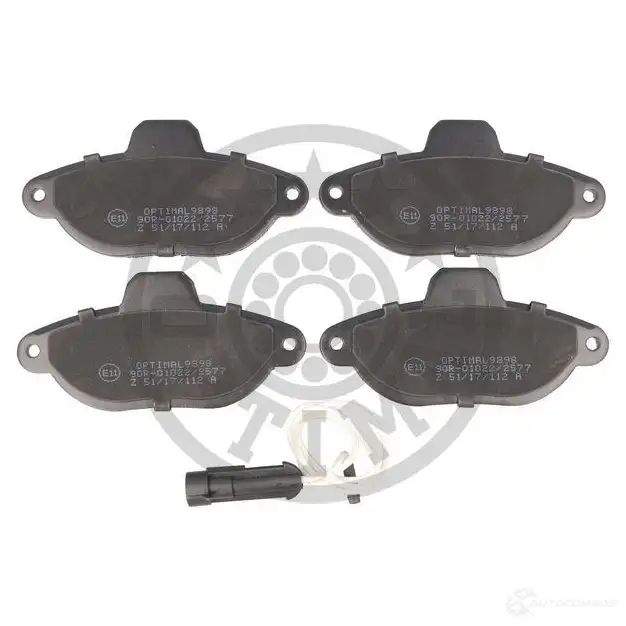 Тормозные колодки дисковые, комплект OPTIMAL 1424546428 BP-09898 2 1436 UZCO9FK изображение 0