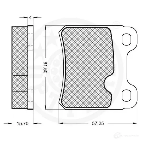 Тормозные колодки дисковые, комплект OPTIMAL 2 1140 TF78X1P 9589 1274146 изображение 2