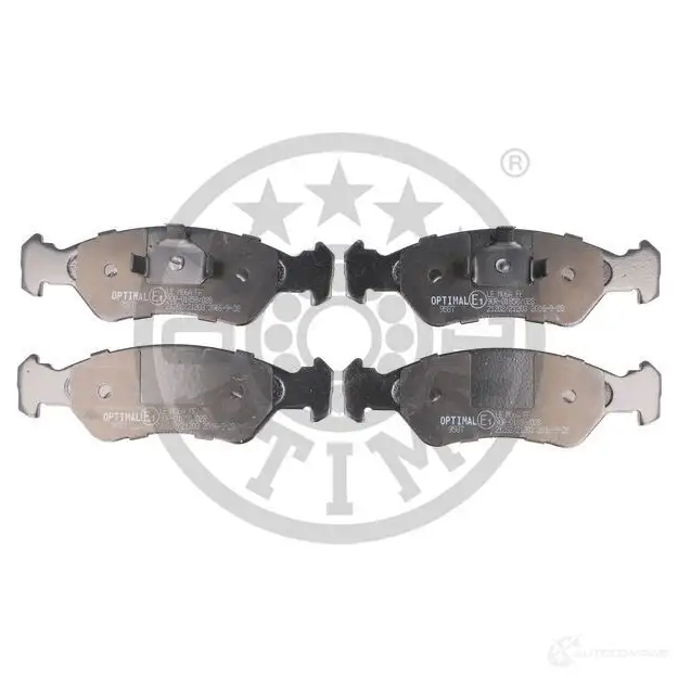 Тормозные колодки дисковые, комплект OPTIMAL 1424546290 BP-09587 2 1202 21203 изображение 0