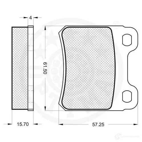 Тормозные колодки дисковые, комплект OPTIMAL 1271772 12059 PYOVFI 21 140 изображение 2
