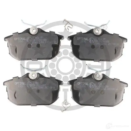 Тормозные колодки дисковые, комплект OPTIMAL BP-10093 2 1861 1424546492 MFISCRA - Изображение 1