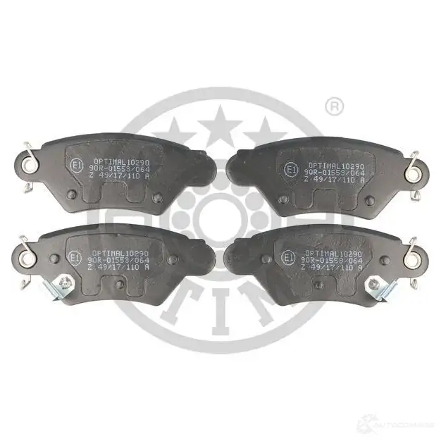 Тормозные колодки дисковые, комплект OPTIMAL BP-10290 1424546568 E9HFP 21 991 изображение 0