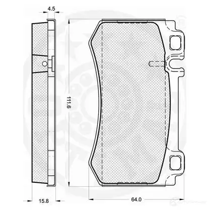 Тормозные колодки дисковые, комплект OPTIMAL 12247 1271951 234 78 URJN5E изображение 2