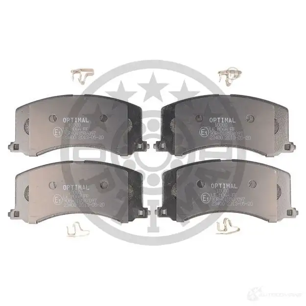Тормозные колодки дисковые, комплект OPTIMAL 8HJQXG7 23 400 BP-10080 1424546484 изображение 0