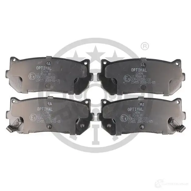 Тормозные колодки дисковые, комплект OPTIMAL BP-12494 K7E9I7 2 3455 1424925360 - Изображение 1