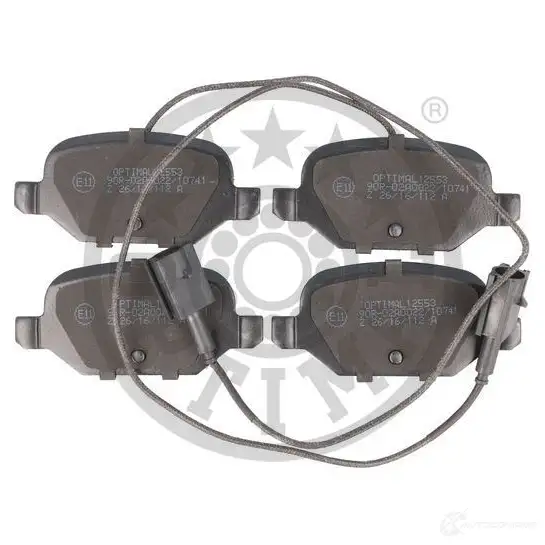 Тормозные колодки дисковые, комплект OPTIMAL 4058787128895 Z571 D BP-12553 1424925418 изображение 0