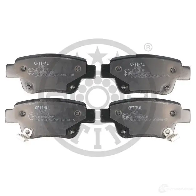 Тормозные колодки дисковые, комплект OPTIMAL 236 20 BP-12429 P34RP 1424925296 - Изображение 1