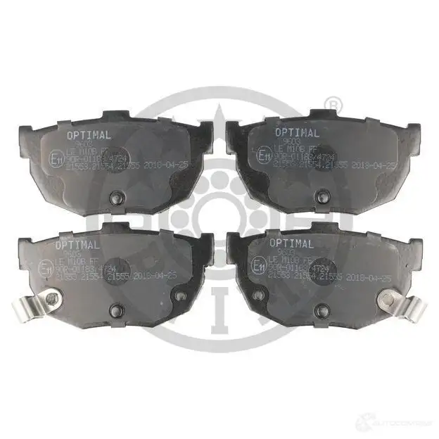 Тормозные колодки дисковые, комплект OPTIMAL 21 553 1424546298 21554 BP-09603 изображение 0