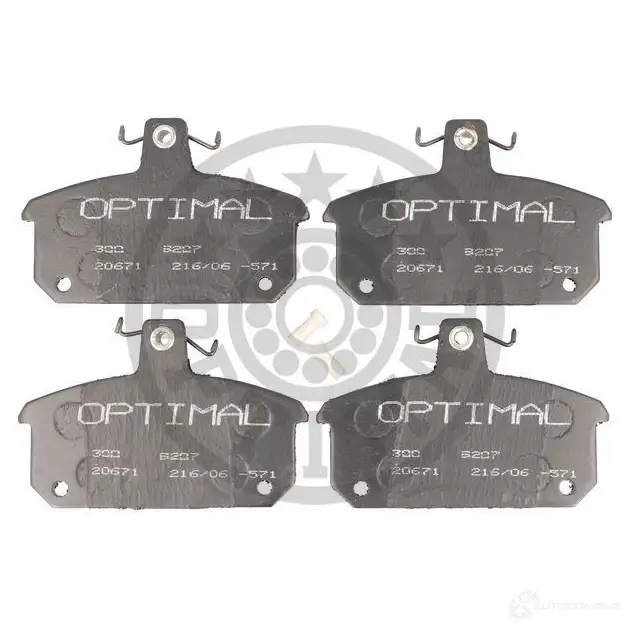 Тормозные колодки дисковые, комплект OPTIMAL 1273664 4031185146135 9207 C 6U5V - Изображение 1