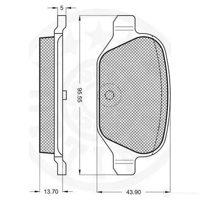 Тормозные колодки дисковые, комплект OPTIMAL 1271687 T8Q2B 10390 23 601 изображение 2