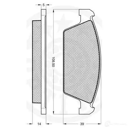 Тормозные колодки дисковые, комплект OPTIMAL PY5A 4 10221 1271587 4031185141017 изображение 2