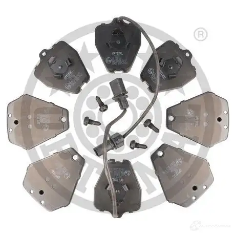Тормозные колодки дисковые, комплект OPTIMAL 4058787130744 1424925614 BP-50822 F124Z2 4 - Изображение 1